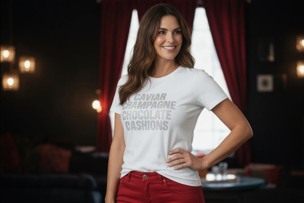 Women-Caviar-Mahjong-Short-sleeve-tee-shirt-white