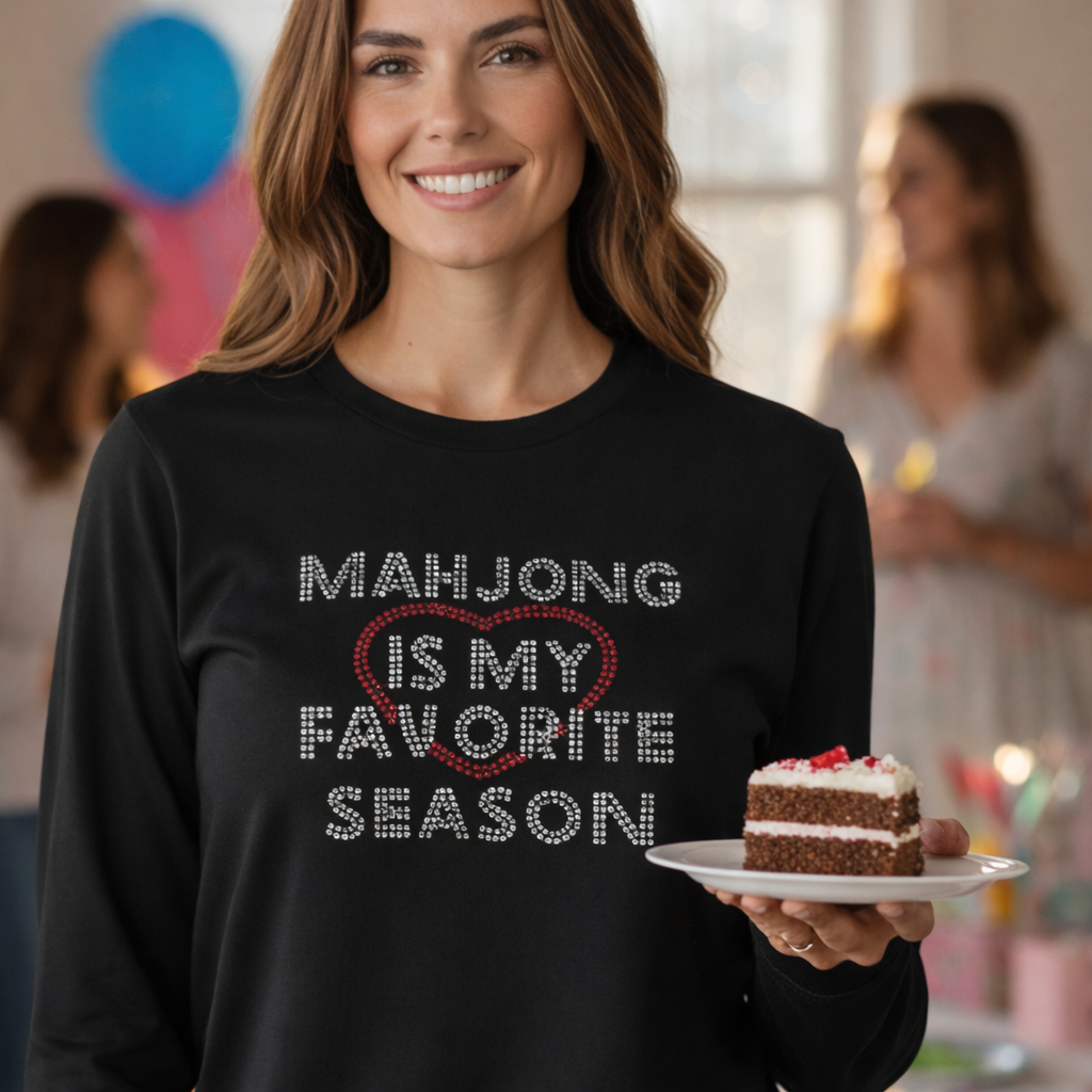 #605B Mahjong Favorite Long Sleeve Tee /  Black or White