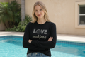 #603B Love Mahjong Long Sleeve Tee /  Black or White