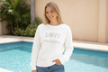 #603A Love Mahjong Pullover Sweatshirt /  Black or White