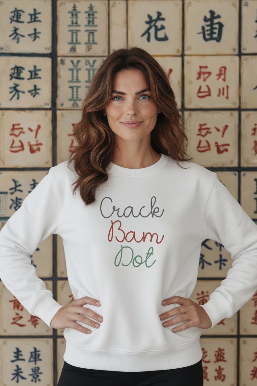 Crack Bam Dot Embroidered Pullover Sweatshirt | Black or White